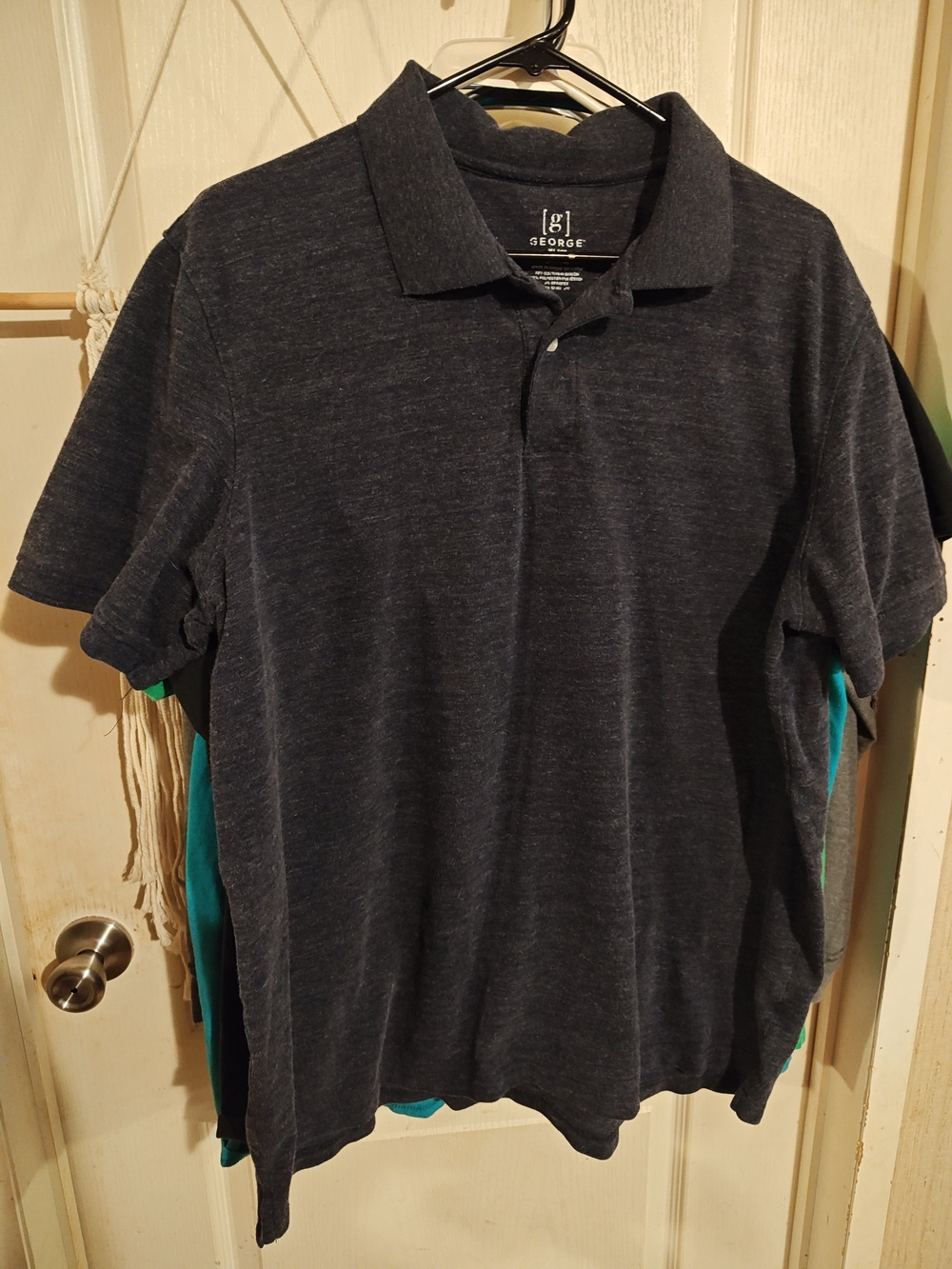 George Men’s Heathered Navy Polo